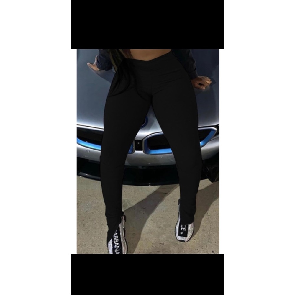 Casual skinny black leggings